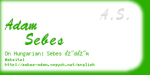 adam sebes business card